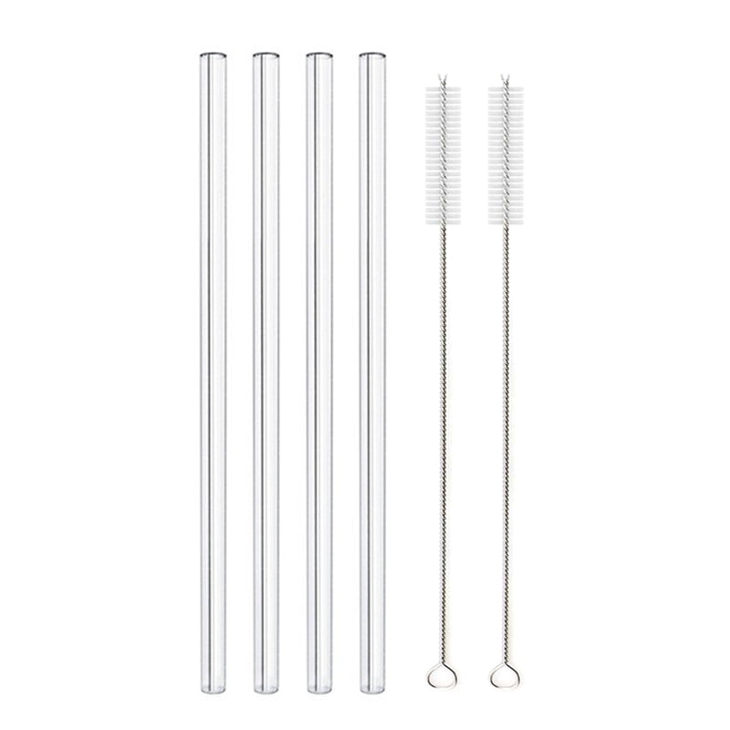 Glass Straws, Pearl Milk Tea Coarse Drinking Straws, Non-disposable Transparent Water Cups, Long Straws - Mubimart -  