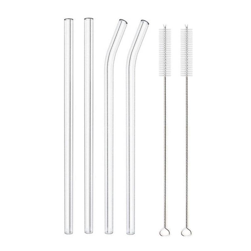 Glass Straws, Pearl Milk Tea Coarse Drinking Straws, Non-disposable Transparent Water Cups, Long Straws - Mubimart