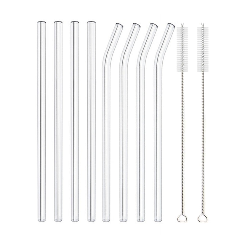 Glass Straws, Pearl Milk Tea Coarse Drinking Straws, Non-disposable Transparent Water Cups, Long Straws - Mubimart -  