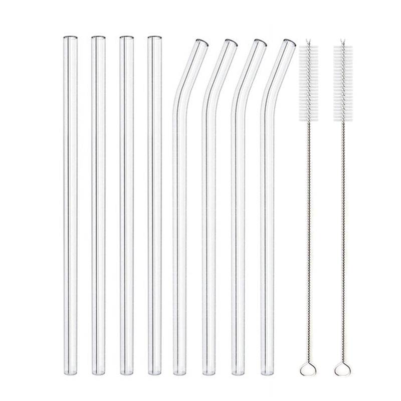 Glass Straws, Pearl Milk Tea Coarse Drinking Straws, Non-disposable Transparent Water Cups, Long Straws - Mubimart