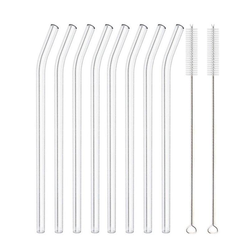 Glass Straws, Pearl Milk Tea Coarse Drinking Straws, Non-disposable Transparent Water Cups, Long Straws - Mubimart -  