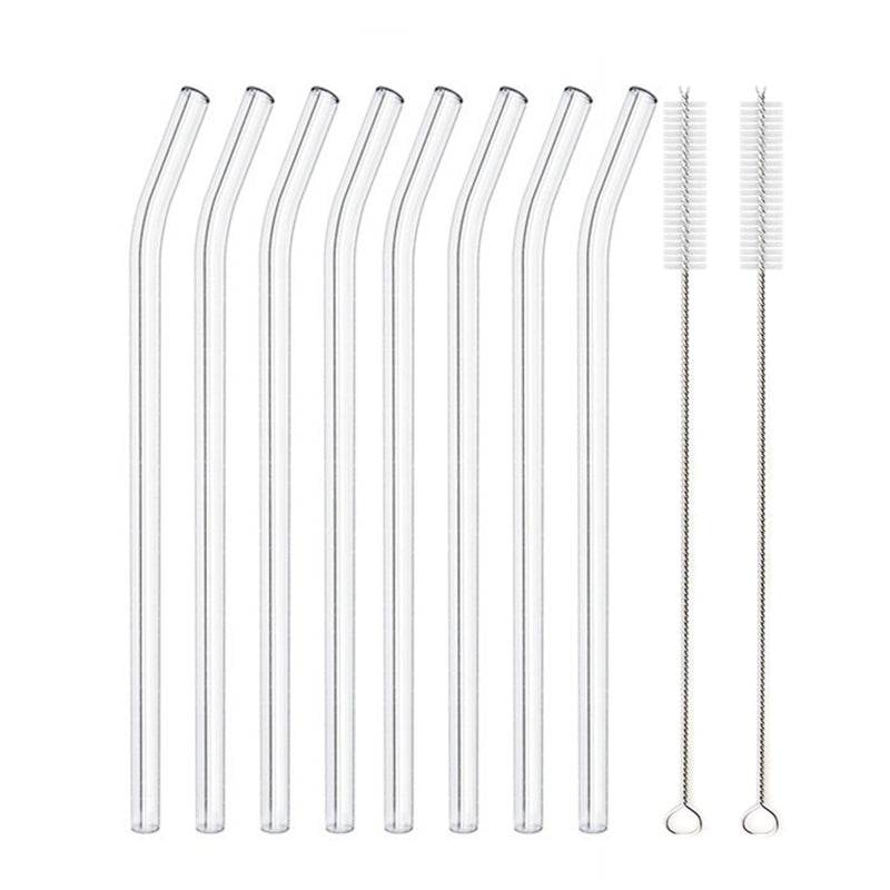 Glass Straws, Pearl Milk Tea Coarse Drinking Straws, Non-disposable Transparent Water Cups, Long Straws - Mubimart