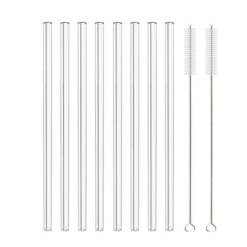 Glass Straws, Pearl Milk Tea Coarse Drinking Straws, Non-disposable Transparent Water Cups, Long Straws - Mubimart -  