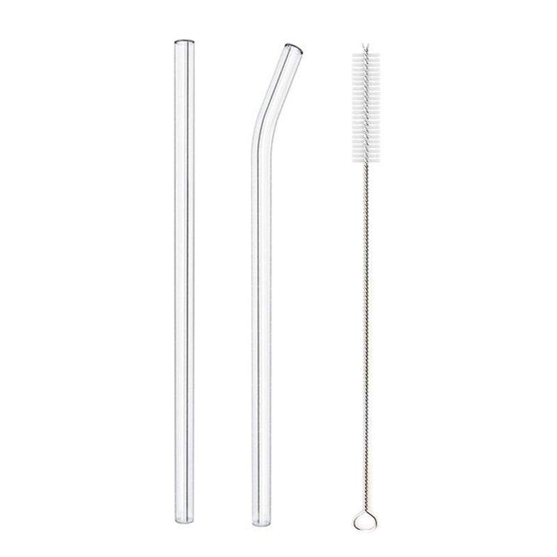 Glass Straws, Pearl Milk Tea Coarse Drinking Straws, Non-disposable Transparent Water Cups, Long Straws - Mubimart