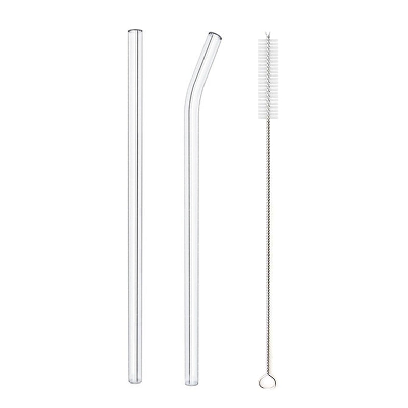 Glass Straws, Pearl Milk Tea Coarse Drinking Straws, Non-disposable Transparent Water Cups, Long Straws - Mubimart -  