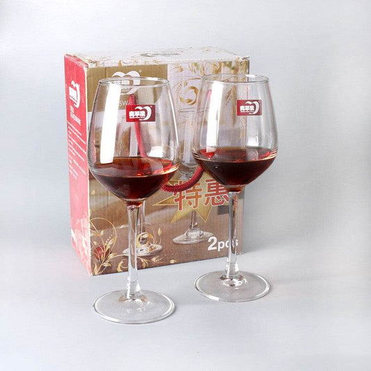 Glass Wine Glass Red Wine Glass Gift Box 2pcs - Mubimart