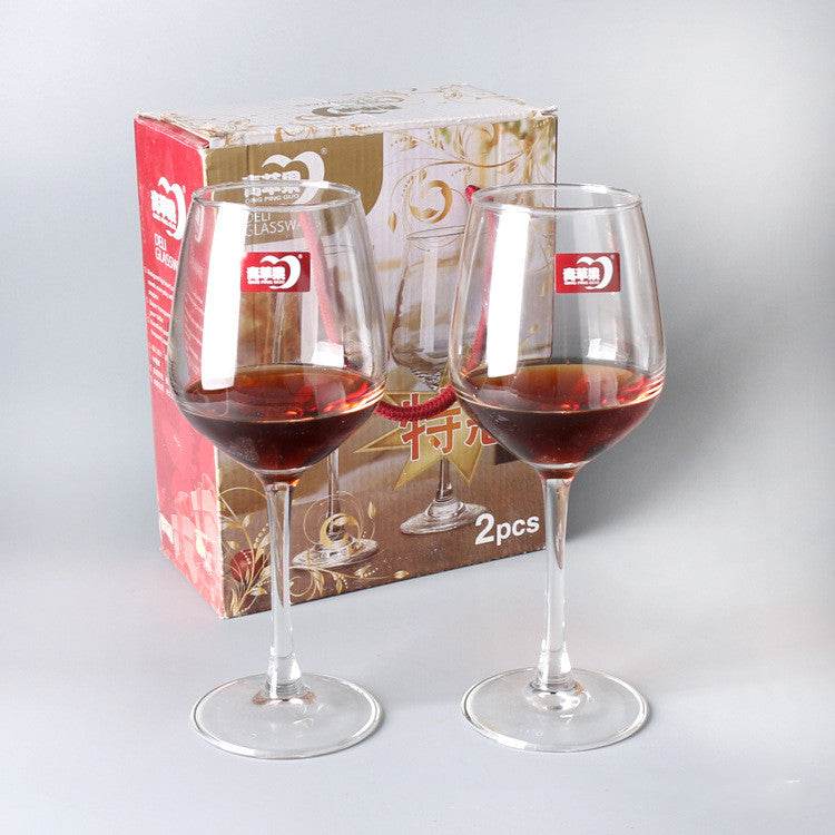 Glass Wine Glass Red Wine Glass Gift Box 2pcs - Mubimart