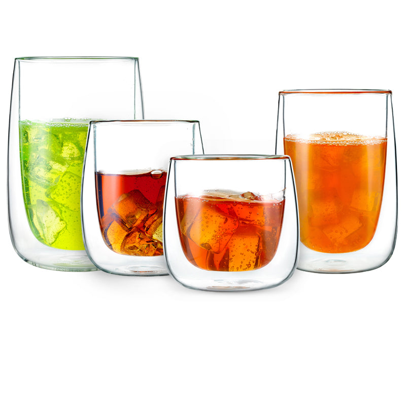 Glass double insulated water cup - Mubimart -  