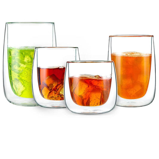 Glass double insulated water cup - Mubimart