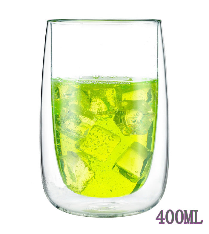 Glass double insulated water cup - Mubimart -  