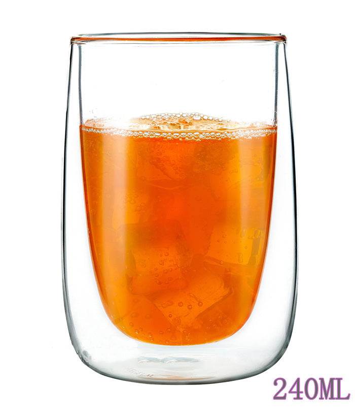 Glass double insulated water cup - Mubimart