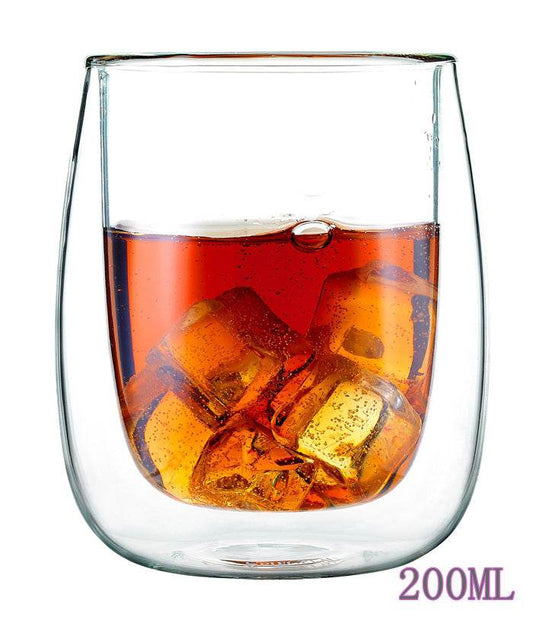 Glass double insulated water cup - Mubimart