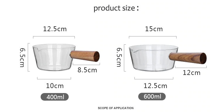 Glass milk pot - Mubimart -  