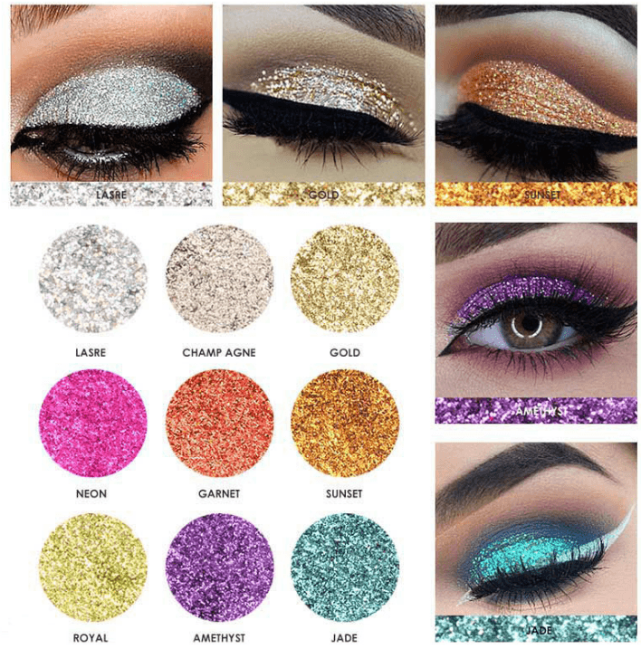 Glow Glitter Eyeshadow Palette - Mubimart