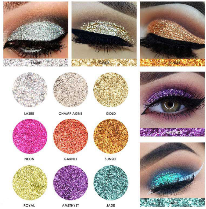 Glow Glitter Eyeshadow Palette - Mubimart -  