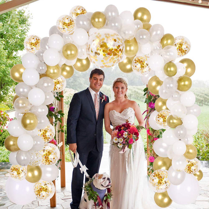 Golden Confetti Balloon Baby Shower Wedding - Mubimart -  