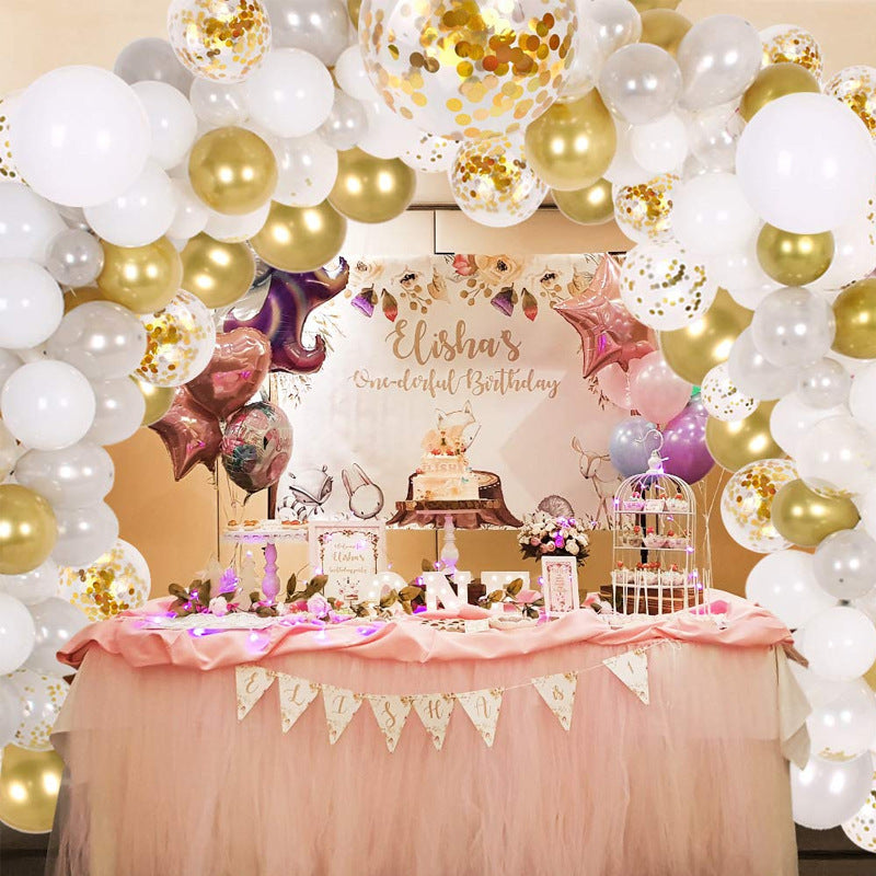 Golden Confetti Balloon Baby Shower Wedding - Mubimart -  