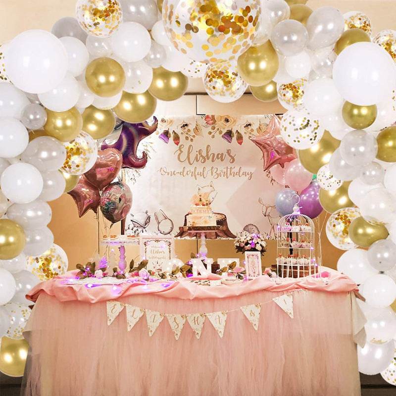 Golden Confetti Balloon Baby Shower Wedding - Mubimart