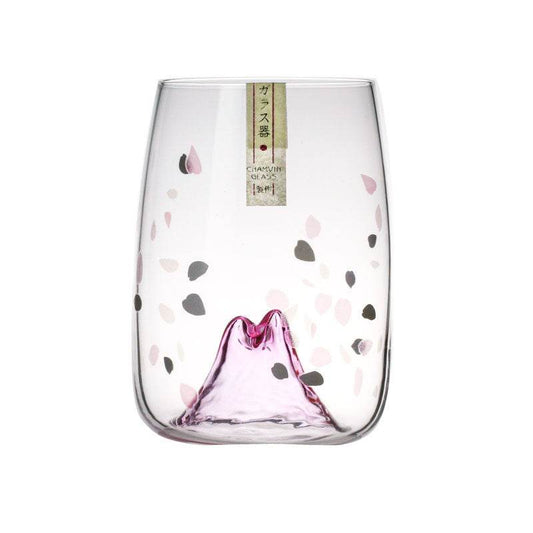 Green Mountain Cup Wine Glass Glass Tea Cup Water Cup - Mubimart