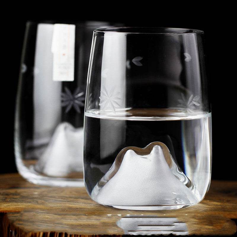 Green Mountain Cup Wine Glass Glass Tea Cup Water Cup - Mubimart