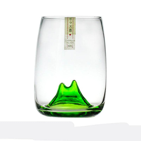 Green Mountain Cup Wine Glass Glass Tea Cup Water Cup - Mubimart