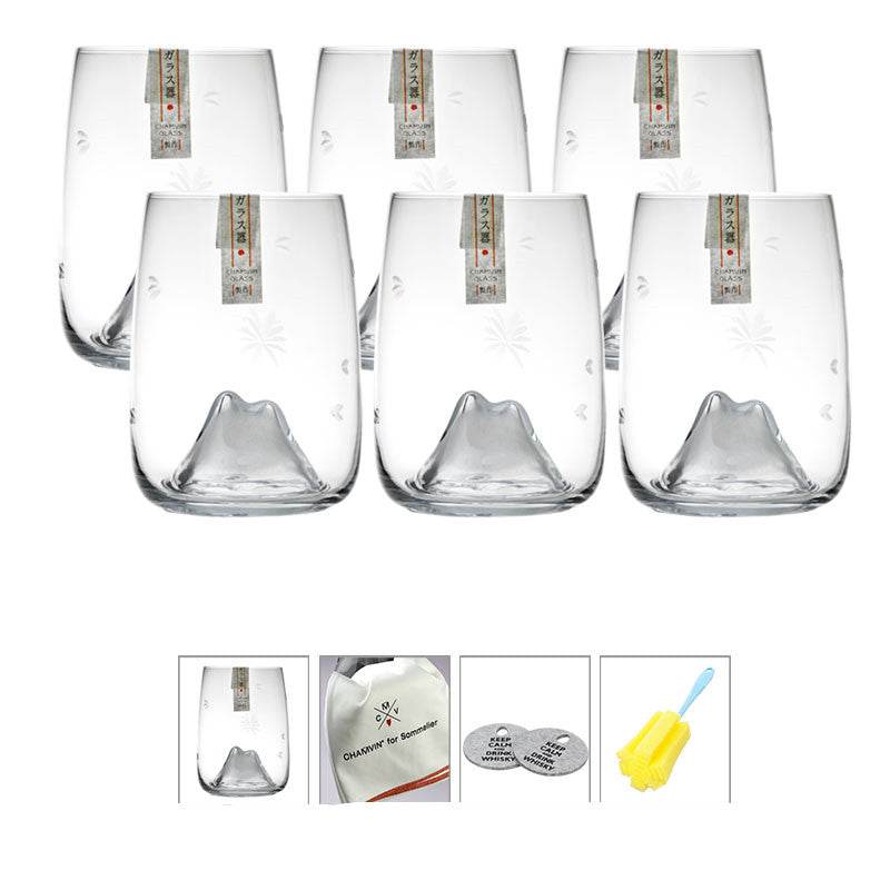 Green Mountain Cup Wine Glass Glass Tea Cup Water Cup - Mubimart