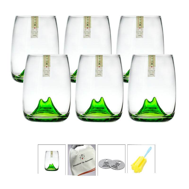 Green Mountain Cup Wine Glass Glass Tea Cup Water Cup - Mubimart