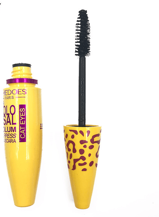 Growth Mascara Leopard-shaped Yellow Tube Thick Curling Waterproof Mascara - Mubimart
