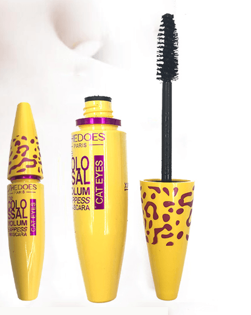 Growth Mascara Leopard-shaped Yellow Tube Thick Curling Waterproof Mascara - Mubimart