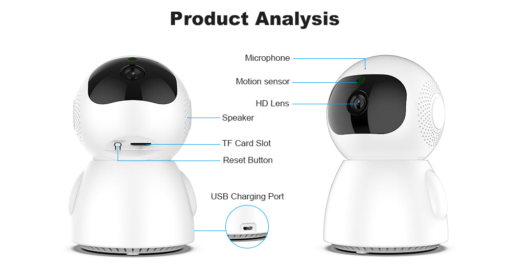 HD WIFI Wireless PTZ Camera Home Security Baby Monitor ICSee - Mubimart -  