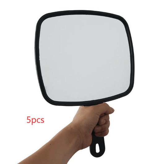 HD handle makeup mirror barber hand mirror - Mubimart