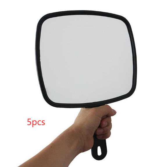 HD handle makeup mirror barber hand mirror - Mubimart -  