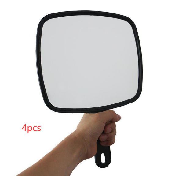 HD handle makeup mirror barber hand mirror - Mubimart -  