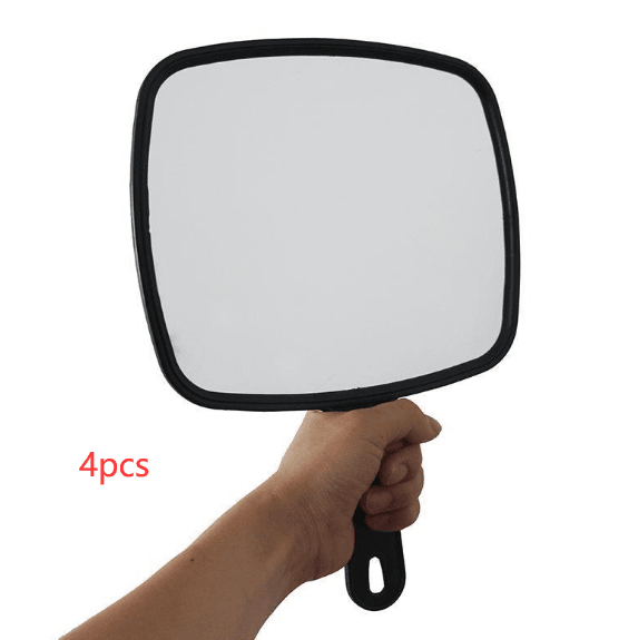 HD handle makeup mirror barber hand mirror - Mubimart