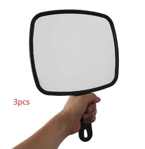 HD handle makeup mirror barber hand mirror - Mubimart -  