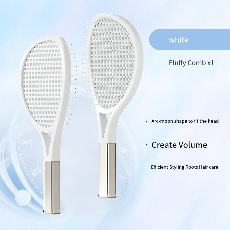 Hair Comb Tennis Racket Fluffy Combs High Skull Top Hair Artifact Airbag Cushion Massage Comb Barber Tools Hair Detangler Hairbrush For Thick Hair Self Cleaning Curly Hair Brush For Curly Hair - Mubimart -  