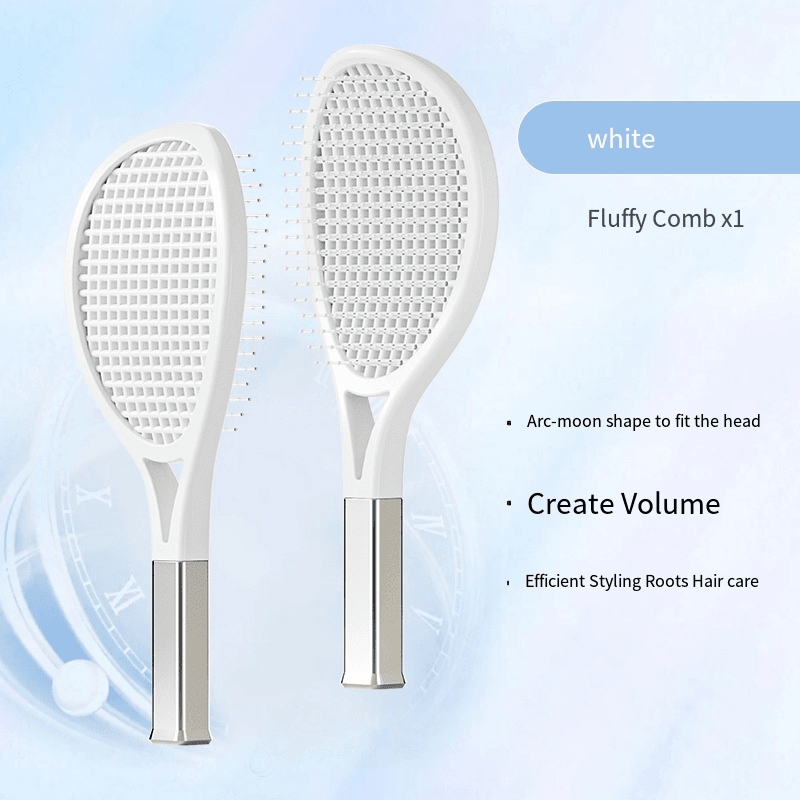 Hair Comb Tennis Racket Fluffy Combs High Skull Top Hair Artifact Airbag Cushion Massage Comb Barber Tools Hair Detangler Hairbrush For Thick Hair Self Cleaning Curly Hair Brush For Curly Hair - Mubimart