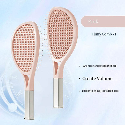 Hair Comb Tennis Racket Fluffy Combs High Skull Top Hair Artifact Airbag Cushion Massage Comb Barber Tools Hair Detangler Hairbrush For Thick Hair Self Cleaning Curly Hair Brush For Curly Hair - Mubimart