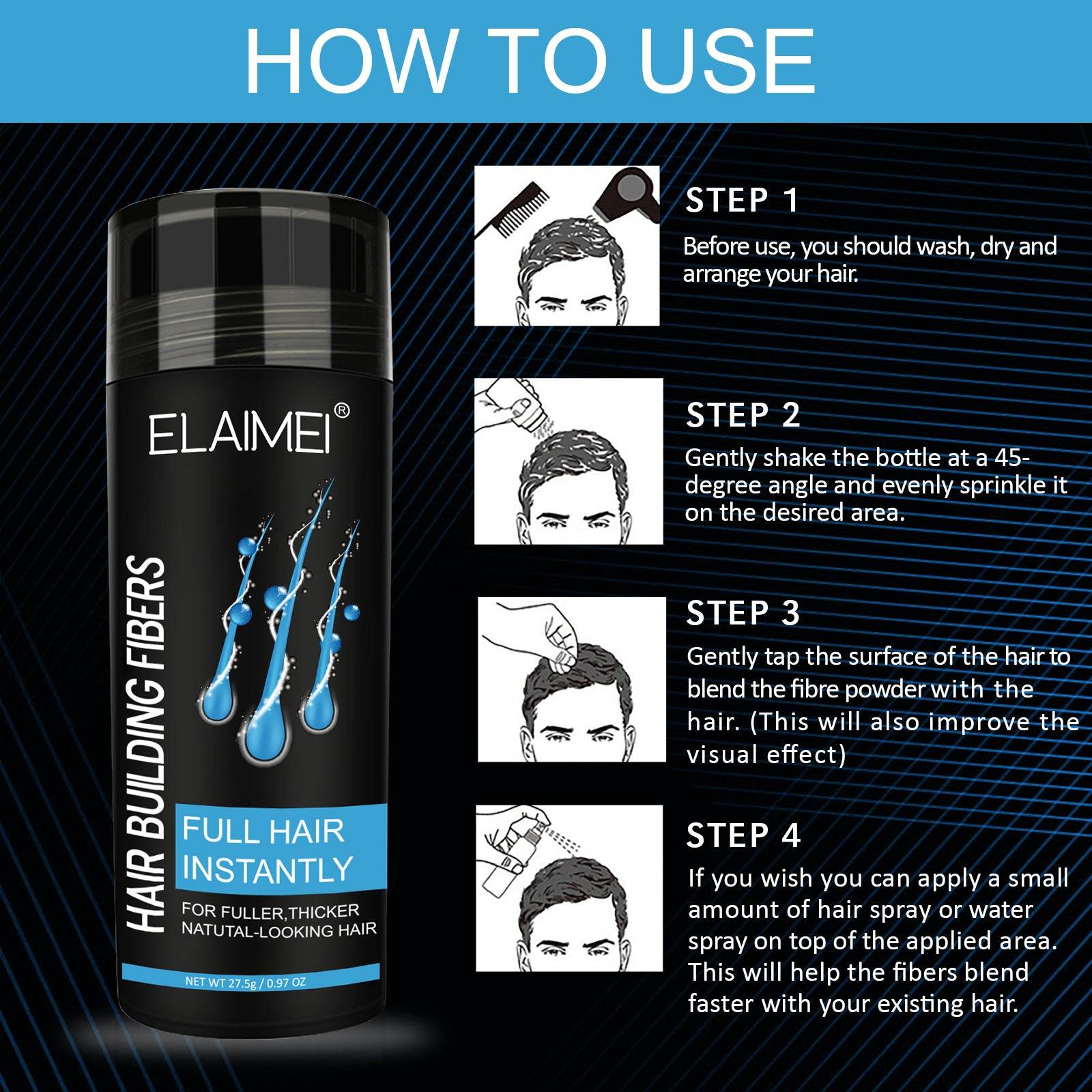 Hair Fiber Powder Spray Hairdressing - Mubimart