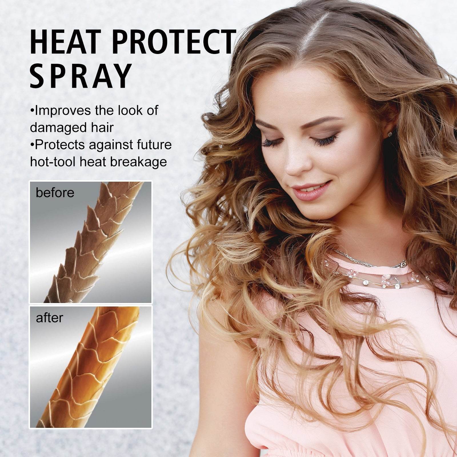 Hair Heat Insulation Protection Spray Curly Hair - Mubimart