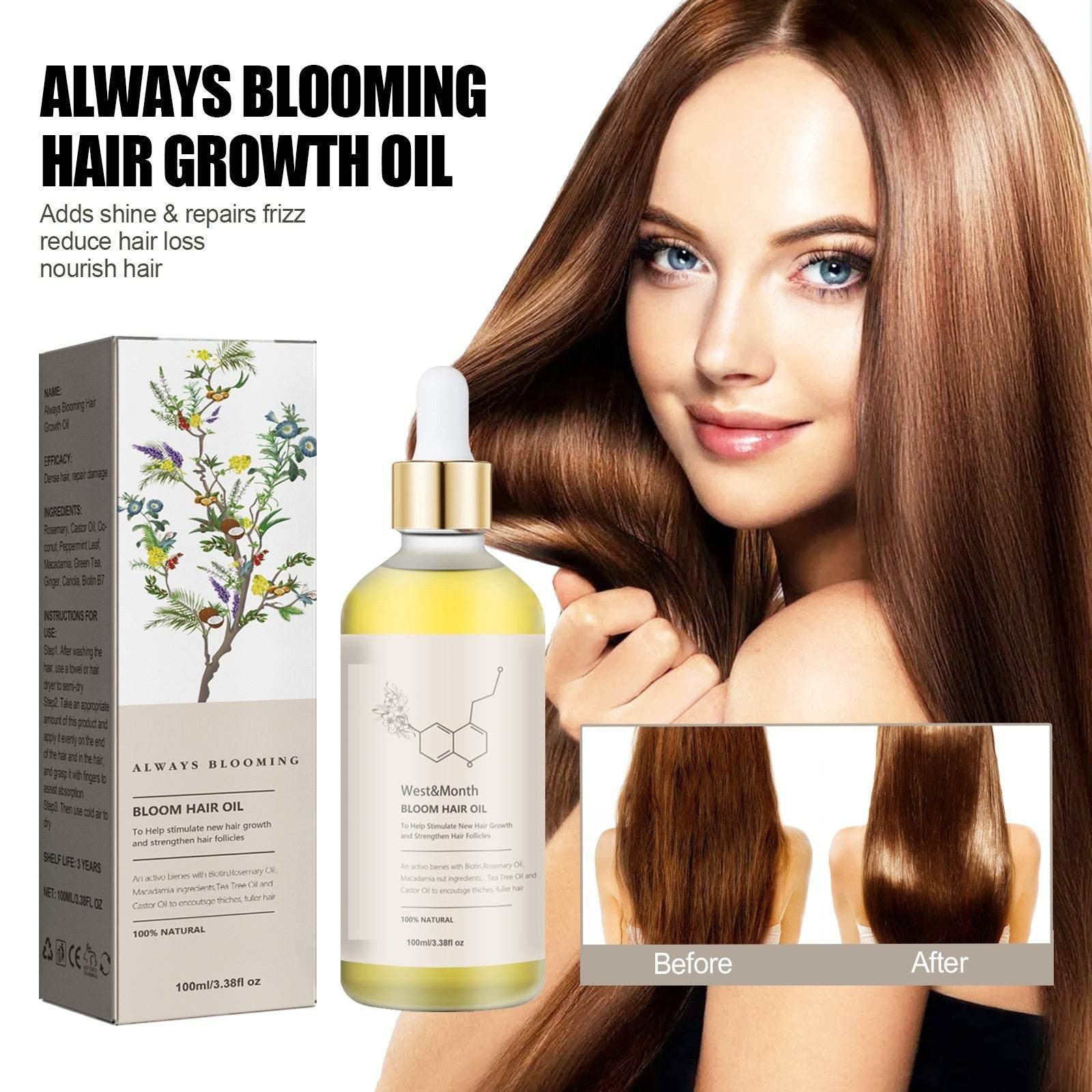 Hair Repair Damaged Dry Manic Moisturizing Thick Hair Care Essential Oil - Mubimart