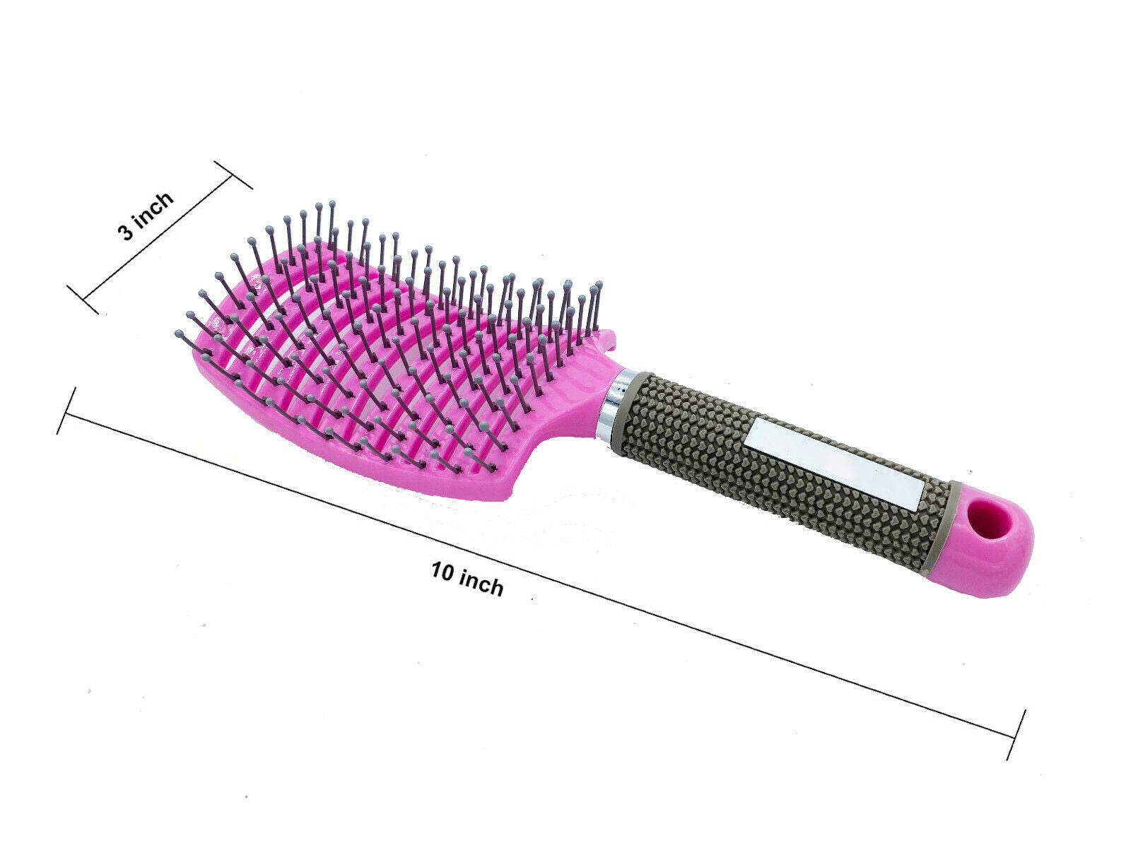 Hair Scalp Massage Brush Anti Static Curved Vented Styling Detangling Brushes Hair Scalp Massage Comb Hairbrush Bristle Nylon Women Wet Curly Detangle Hair Brush For Salon Hairdressing Styling Tools - Mubimart