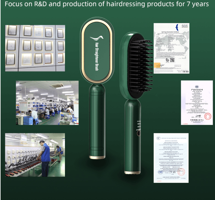 Hair Straightener Brush Hair Styling Tools Other Hair Salon Equipment Transfer Print Surface - Mubimart