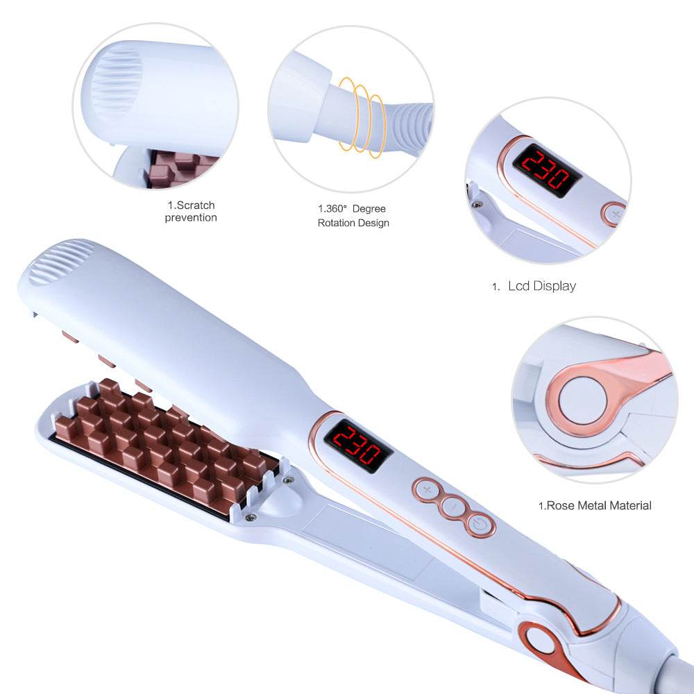 Hairdressing Tools Fluffy Hair Straightener Styling Hair Straightener - Mubimart