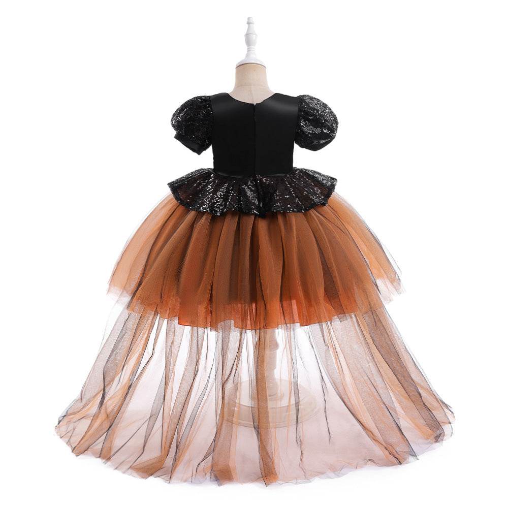 Halloween Girls' Witch Performance Costume Party Dress - Mubimart