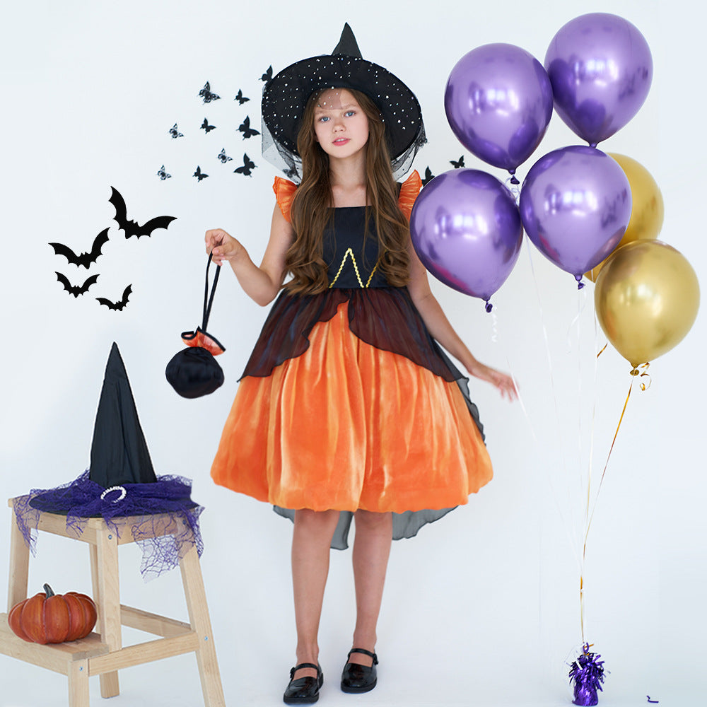 Halloween Witch Performance Costume Princess Dress - Mubimart - Girl Dress 