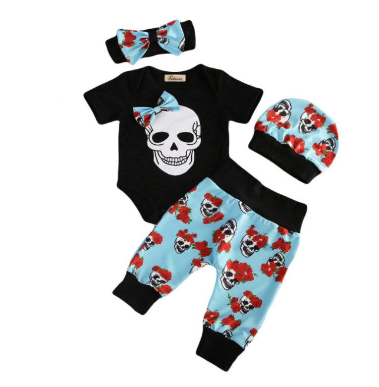 Halloween baby four-piece set - Mubimart - Baby Cloth 