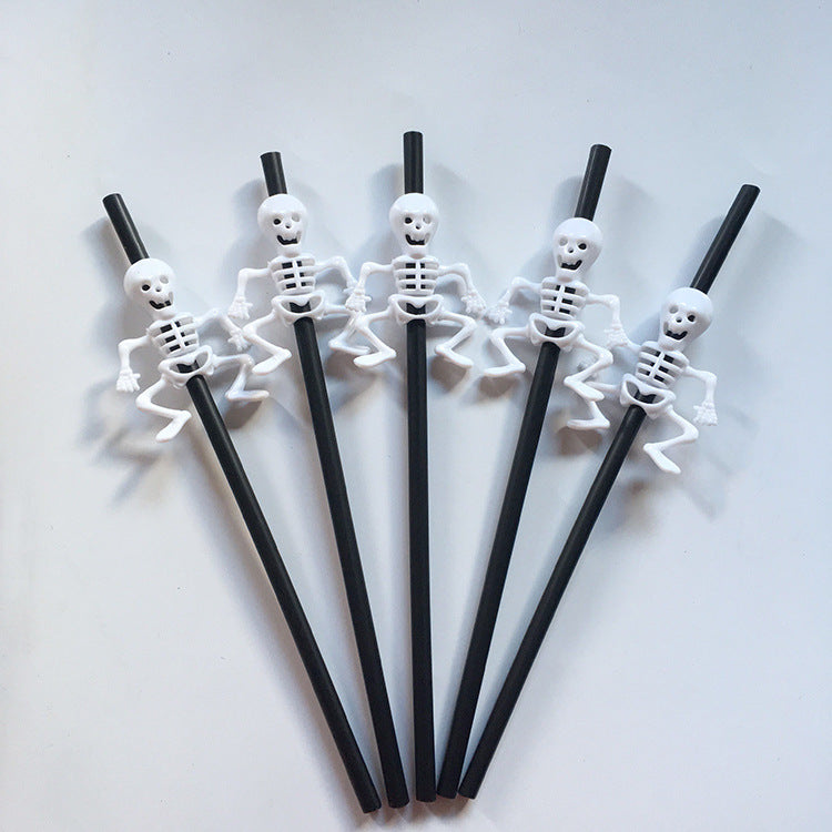 Halloween plastic straws - Mubimart -  