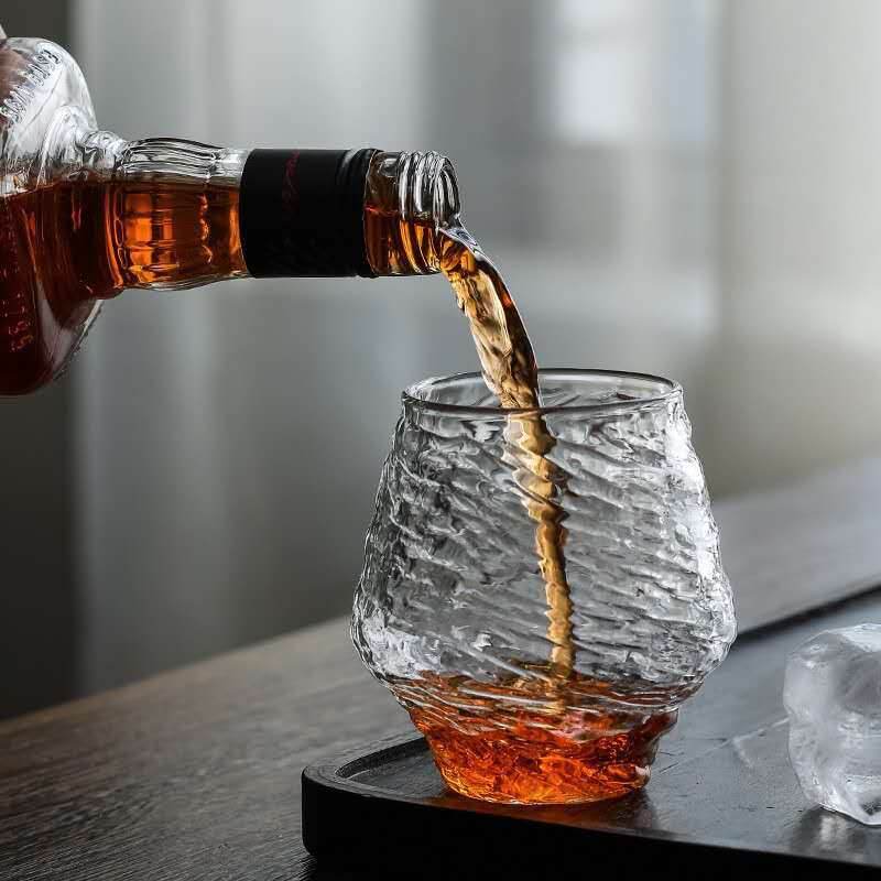 Hammered Glass Creative Whiskey Glass - Mubimart