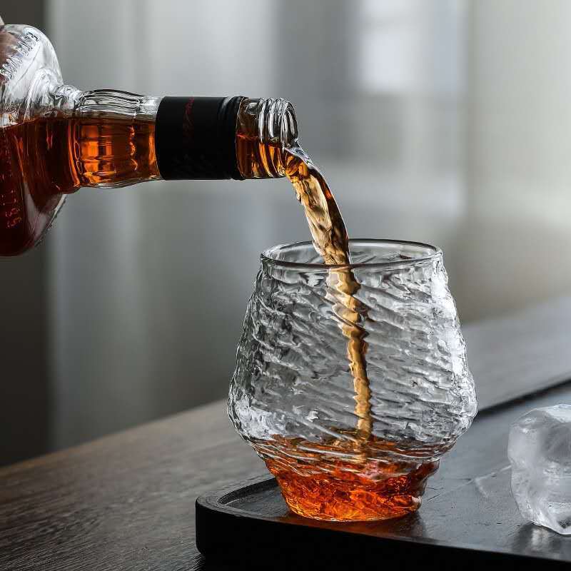 Hammered Glass Creative Whiskey Glass - Mubimart -  